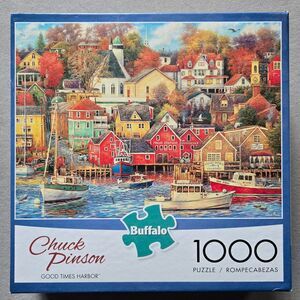 Buffalo Games Good Times Harbor 1000 pc Chuck Pinson 2022 Complete Preowned